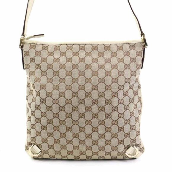 Auth GUCCI Crossbody Shoulder Bag Beige GG Canvas/Leather/Goldtone - e59892a - Picture 3 of 14